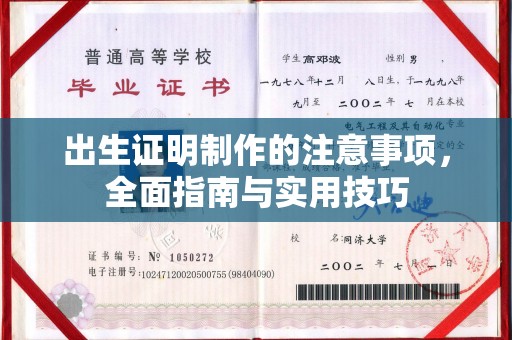 阿克苏出生证明制作的注意事项，全面指南与实用技巧